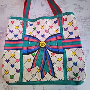 Brighton‎ Joyful Hearts Tote Bag Joy Love Cartoon Elf Design